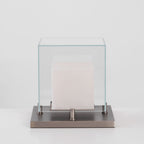 Lampe à poser moderne Creed en Albâtre Bronze et transparent et blanc