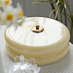 Plafonnier vintage Kean en Fer, Métal, Verre Chrome et beige