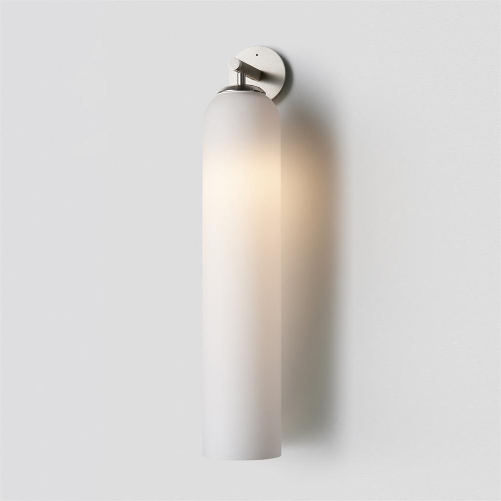 Applique murale moderne Arnvid en verre Sable nickel