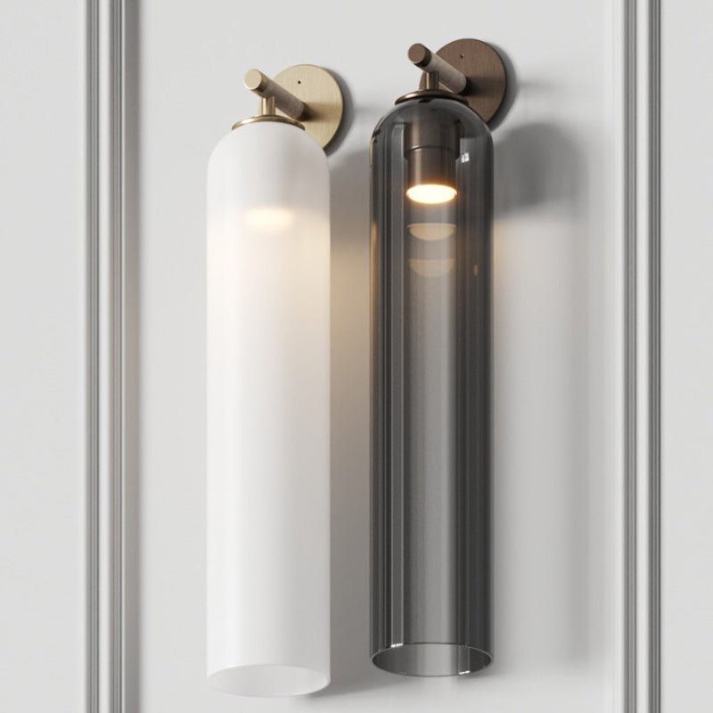 Applique murale moderne Arnvid en verre Sable nickel