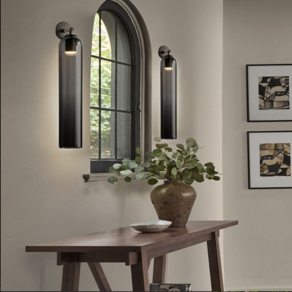 Applique murale moderne Arnvid en verre Doré