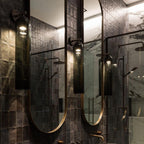Applique murale moderne Arnvid en verre Sable nickel