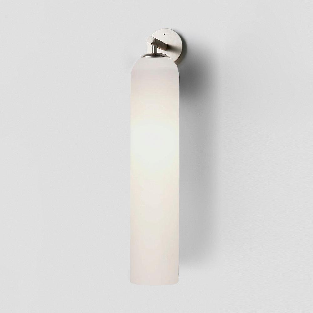Applique murale moderne Arnvid en verre Sable nickel