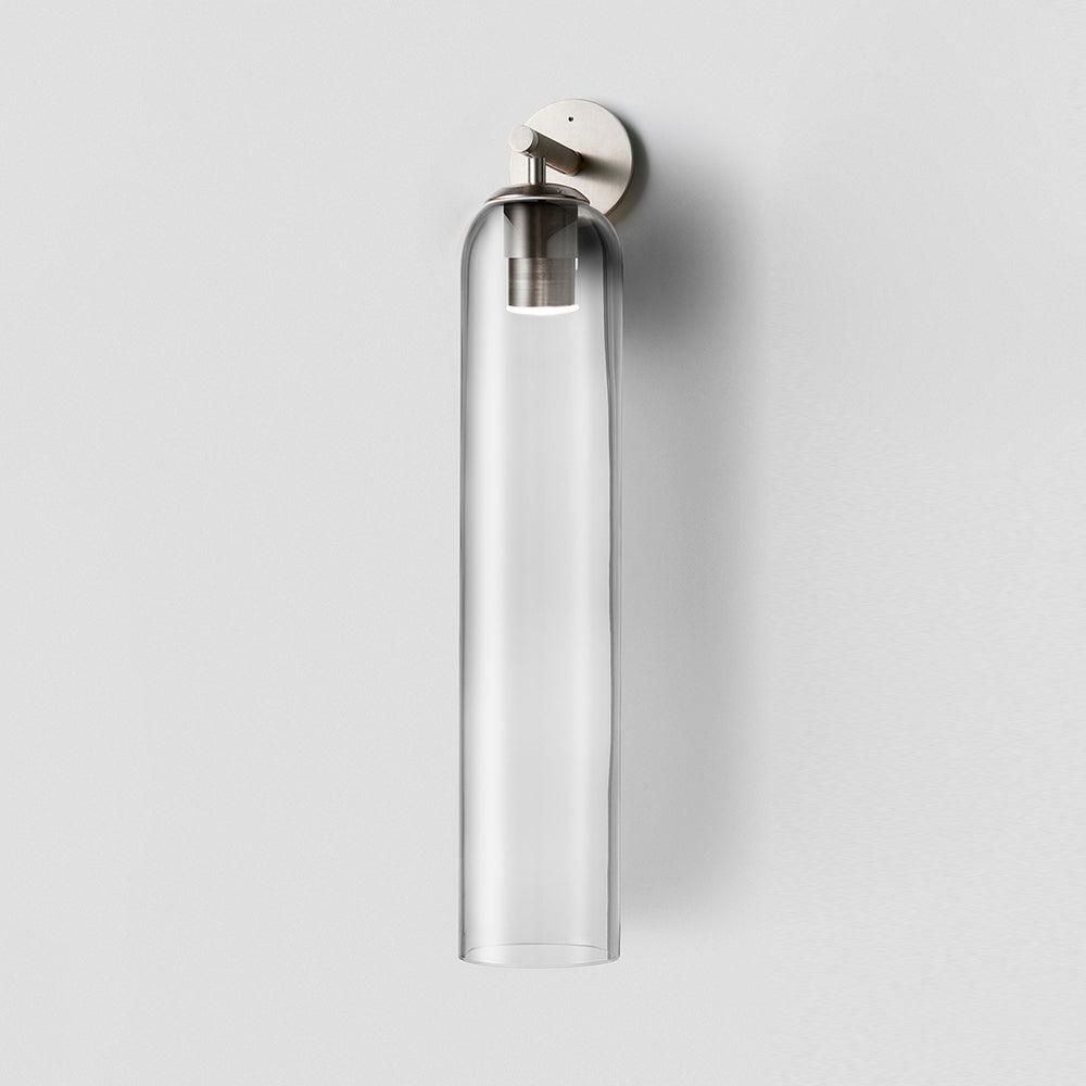 Applique murale moderne Arnvid en verre Sable nickel