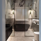 Applique murale moderne Arnvid en verre Noir