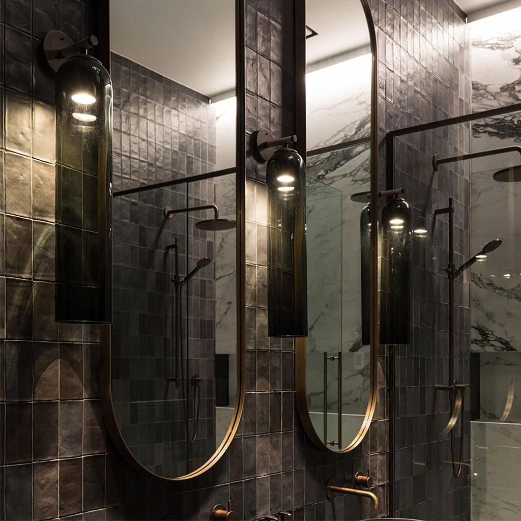 Applique murale moderne Arnvid en verre Noir