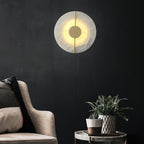 Applique murale moderne Hemsley en Albâtre Blanc et laiton