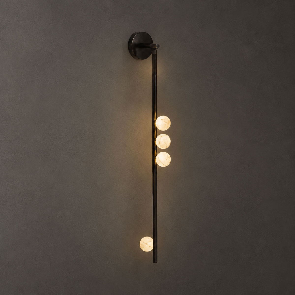 Asteria Alabaster Multi-Globe Wall Sconce