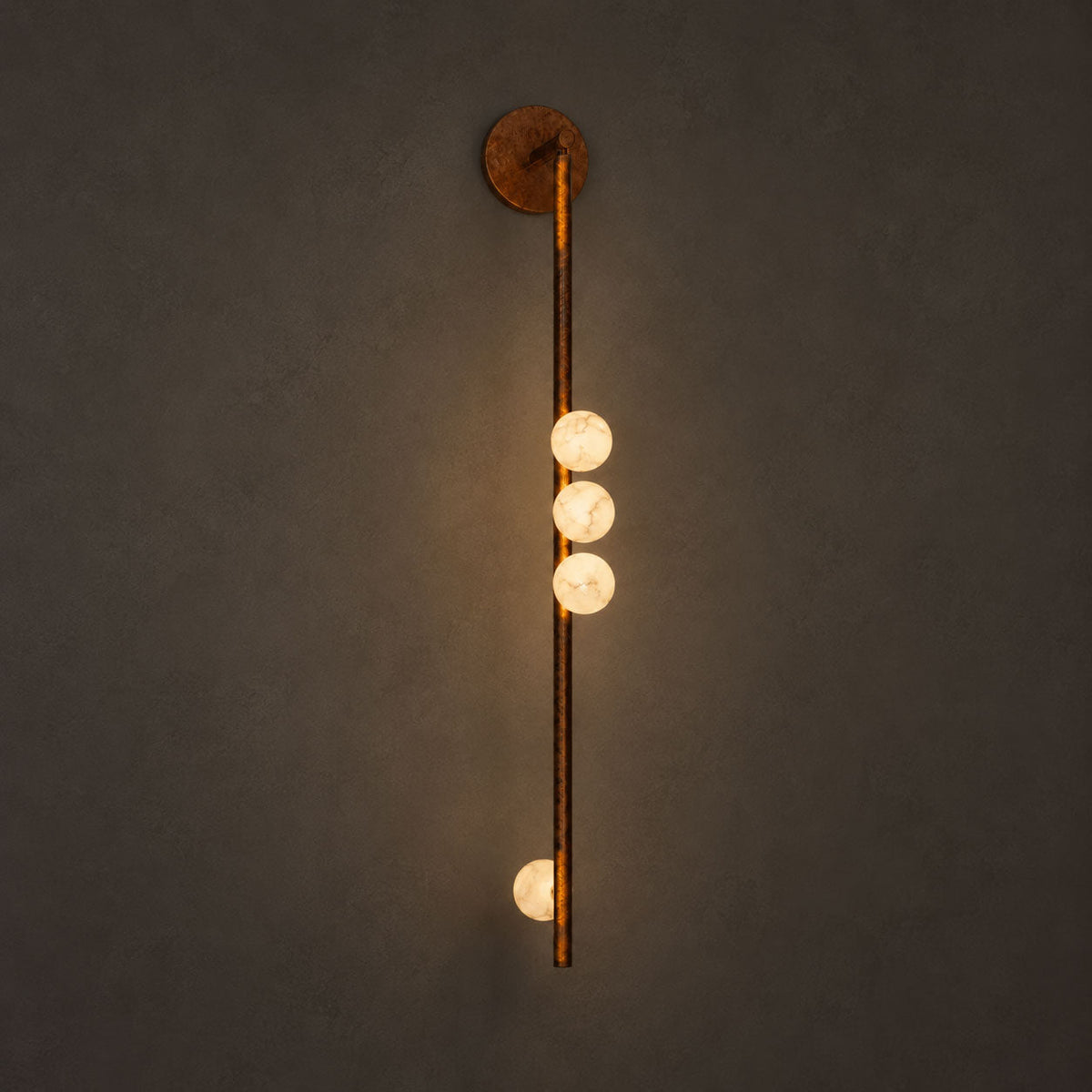Asteria Alabaster Multi-Globe Wall Sconce