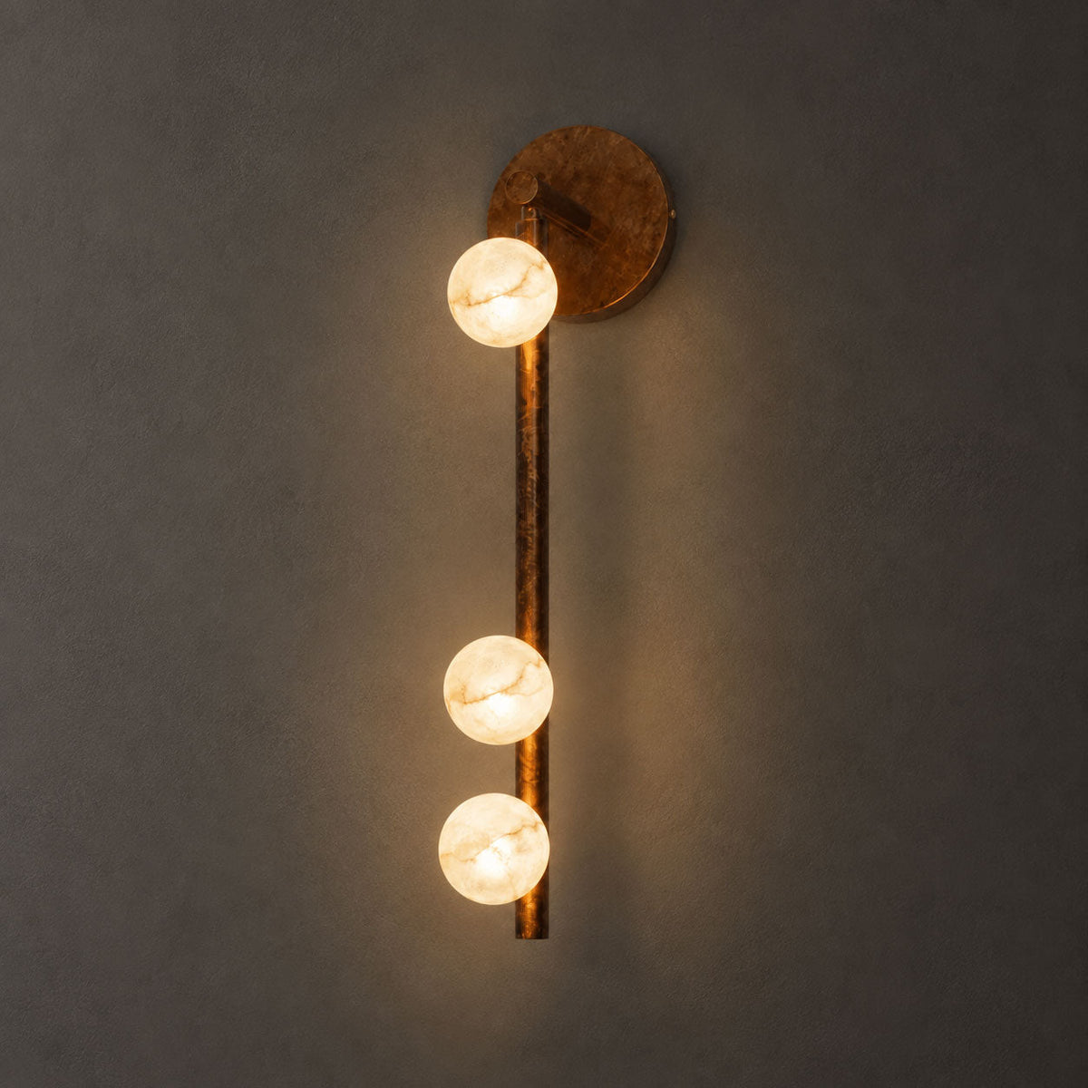 Asteria Alabaster Multi-Globe Wall Sconce