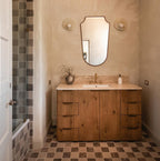 Applique murale moderne Hedvig en pierre, Marbre Beige albâtre