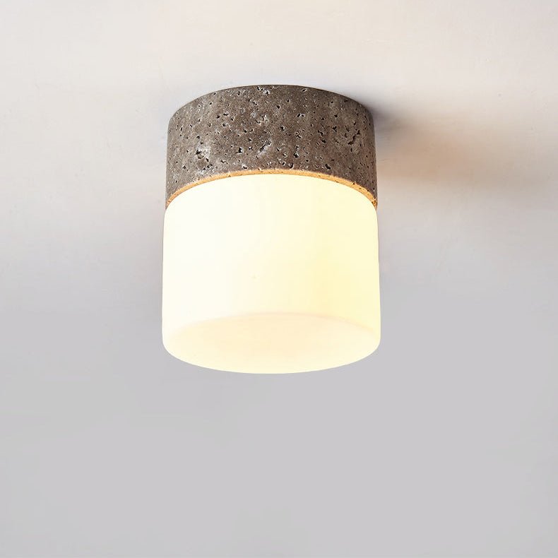 Plafonnier moderne Vilgot en Gris travertin