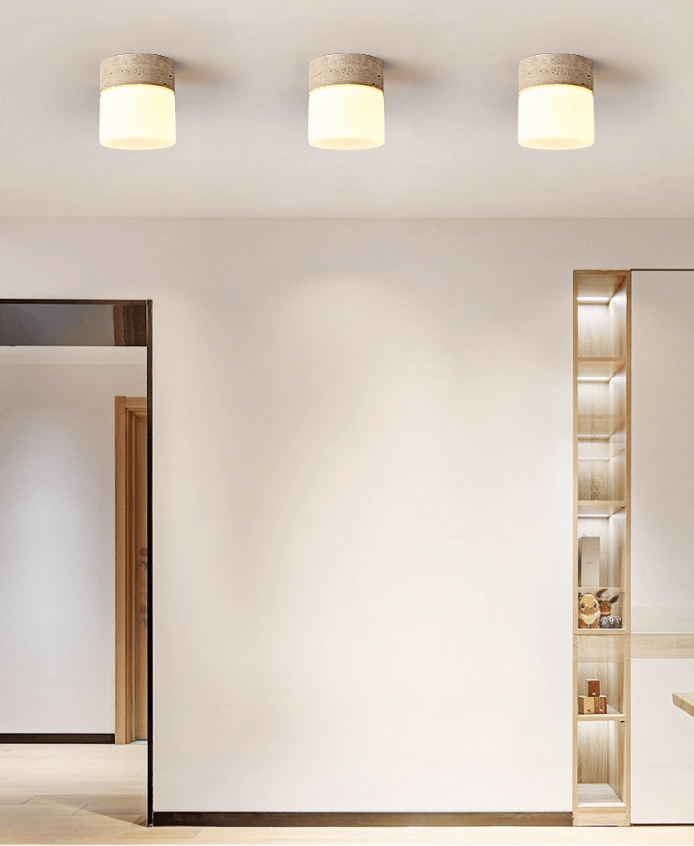 Plafonnier moderne Vilgot en Travertin jaune