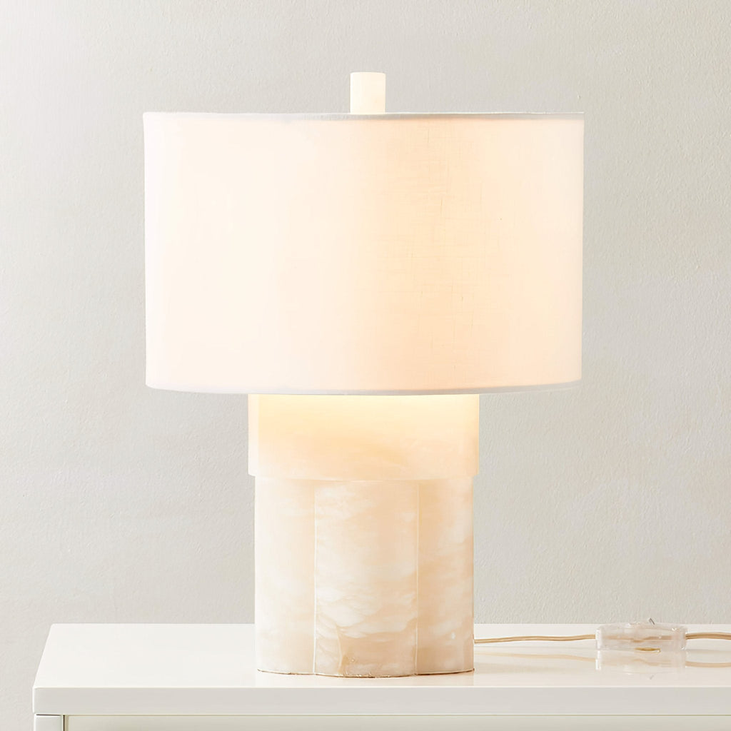 Lampe à poser moderne Gab en Albâtre Blanc