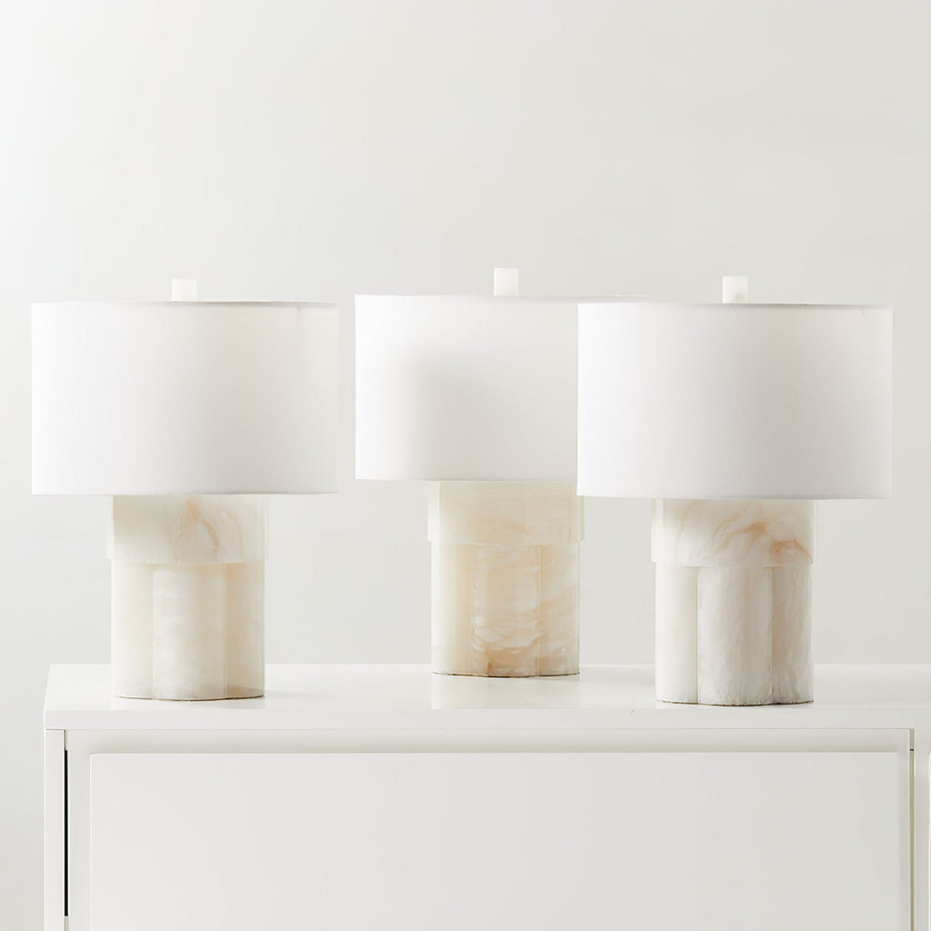 Lampe à poser moderne Gab en Albâtre Blanc