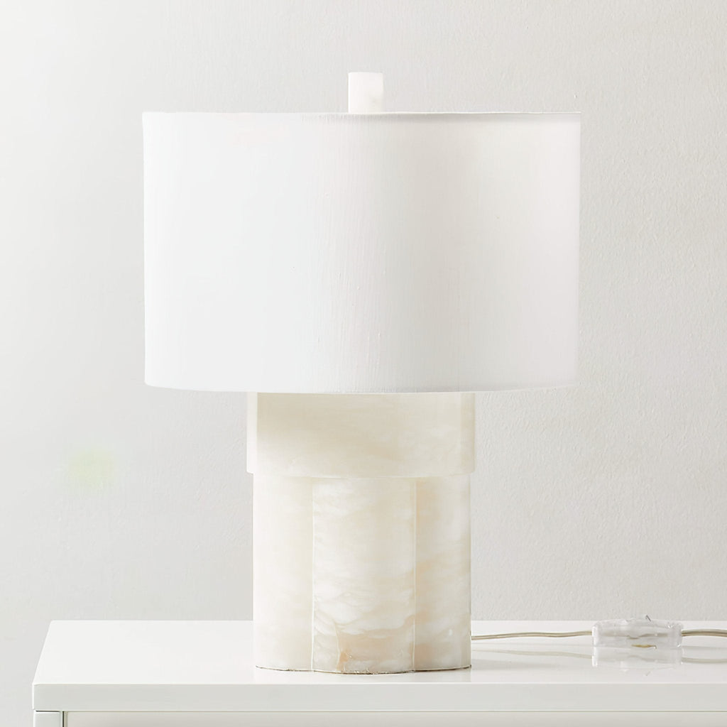 Lampe à poser moderne Gab en Albâtre Blanc