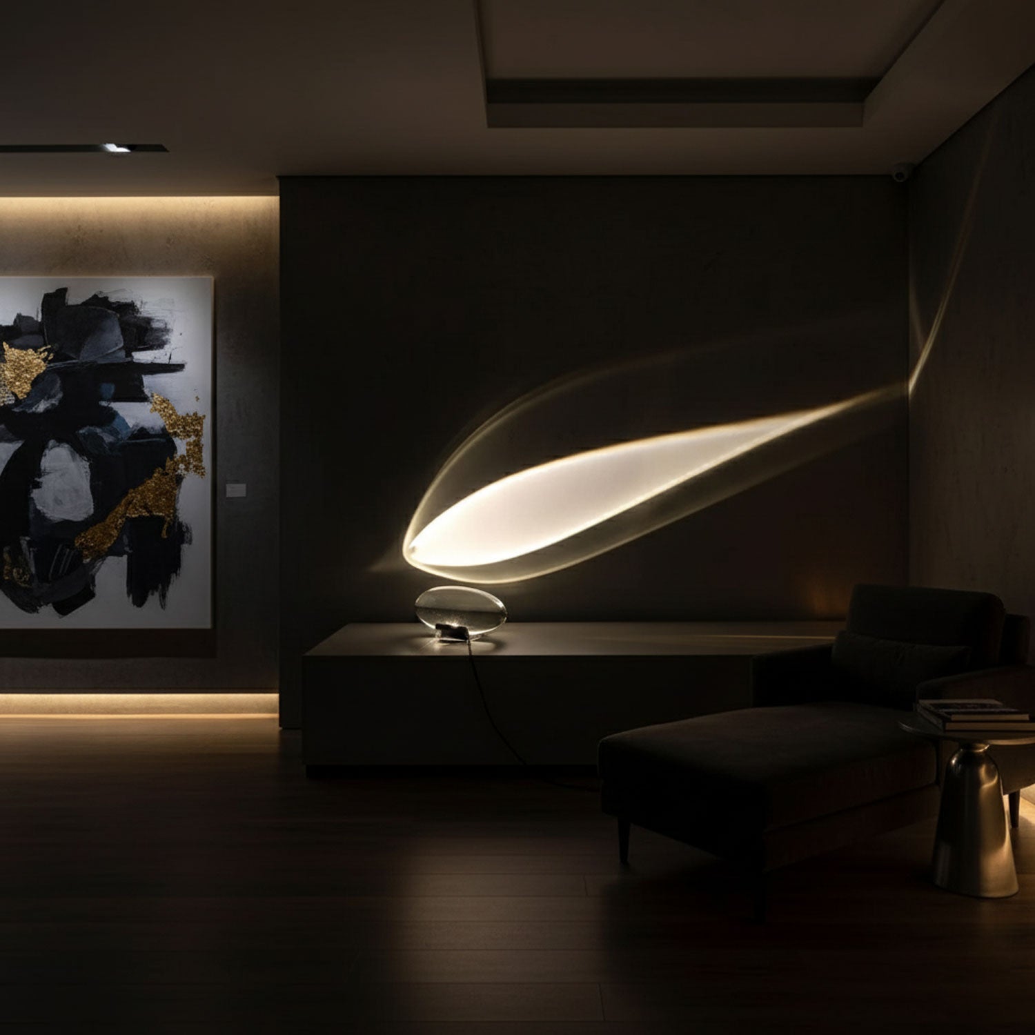 Lampe à poser moderne Kaarle en Verre
