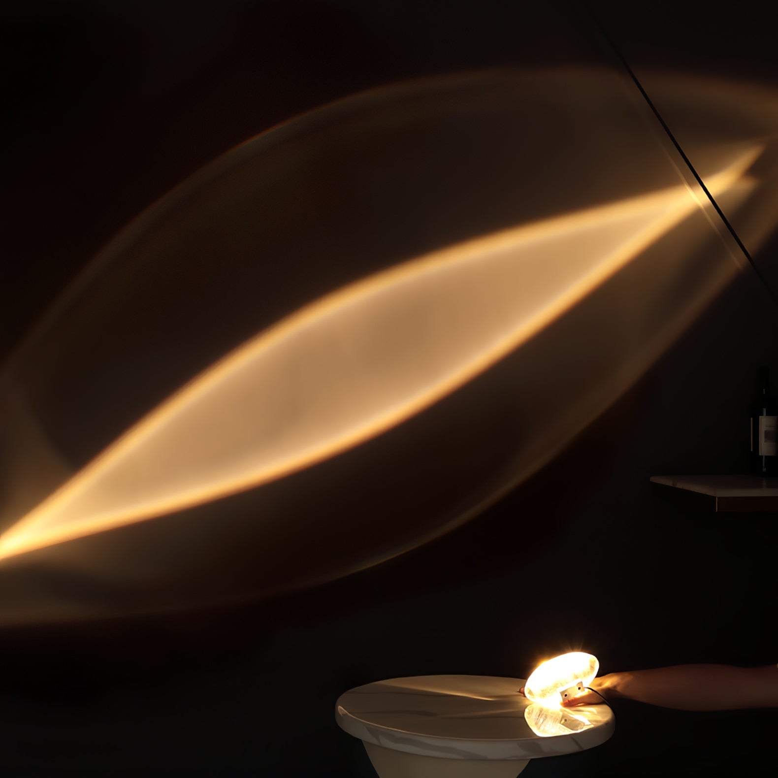 Lampe à poser moderne Kaarle en Verre