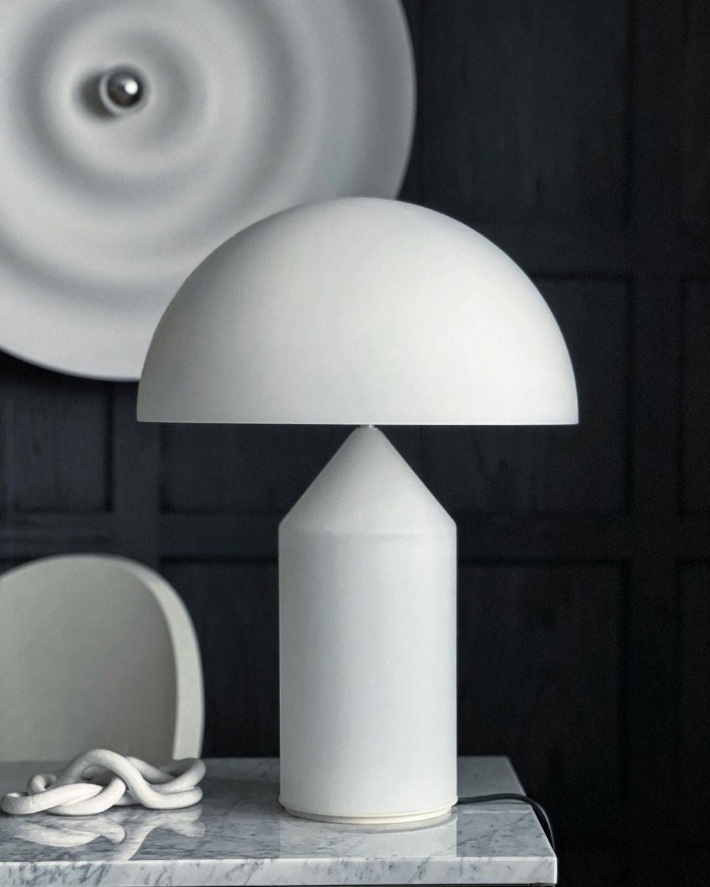Lampe à poser moderne Sturla en métal Mat blanc