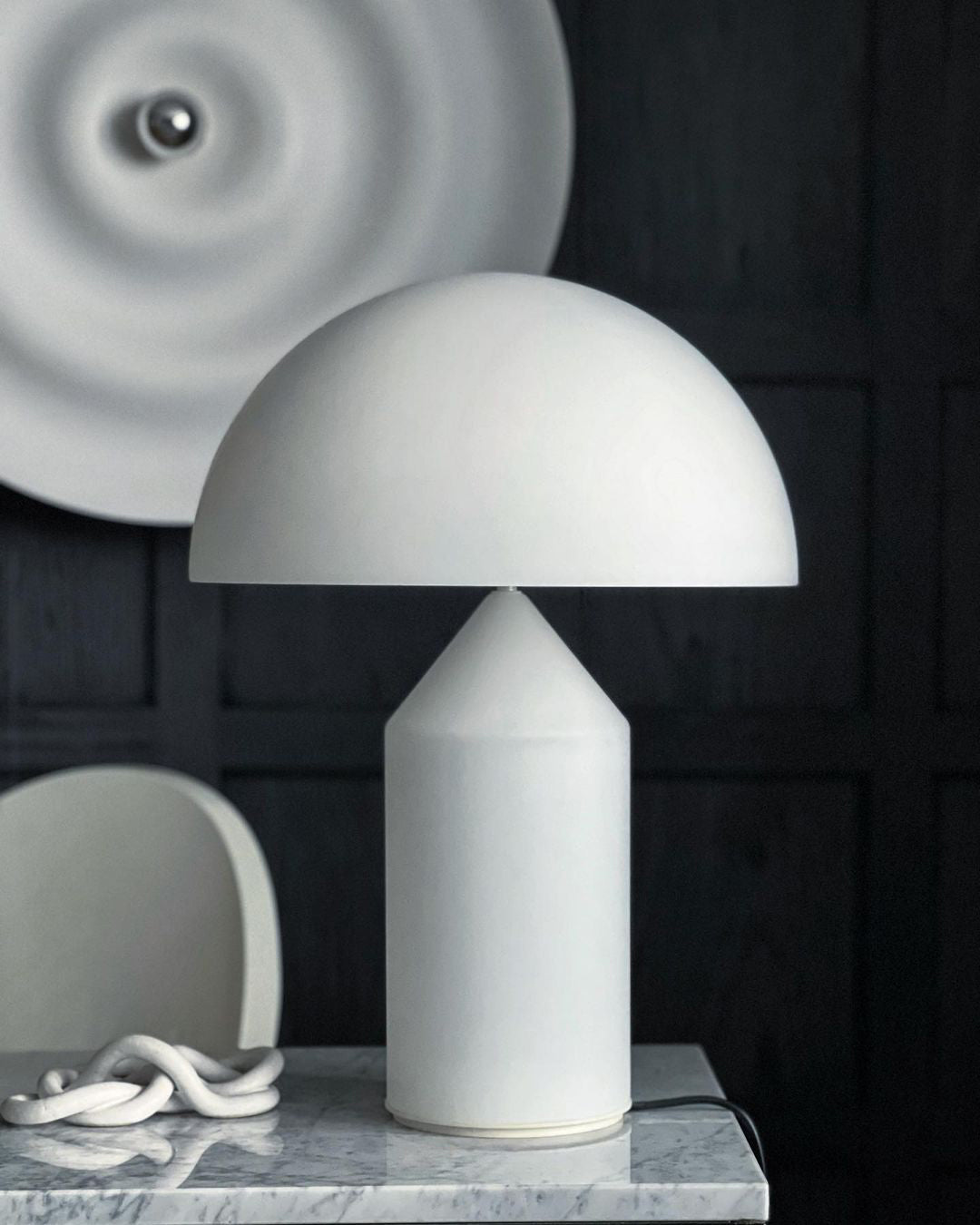 Lampe à poser moderne Sturla en métal Brillant noir