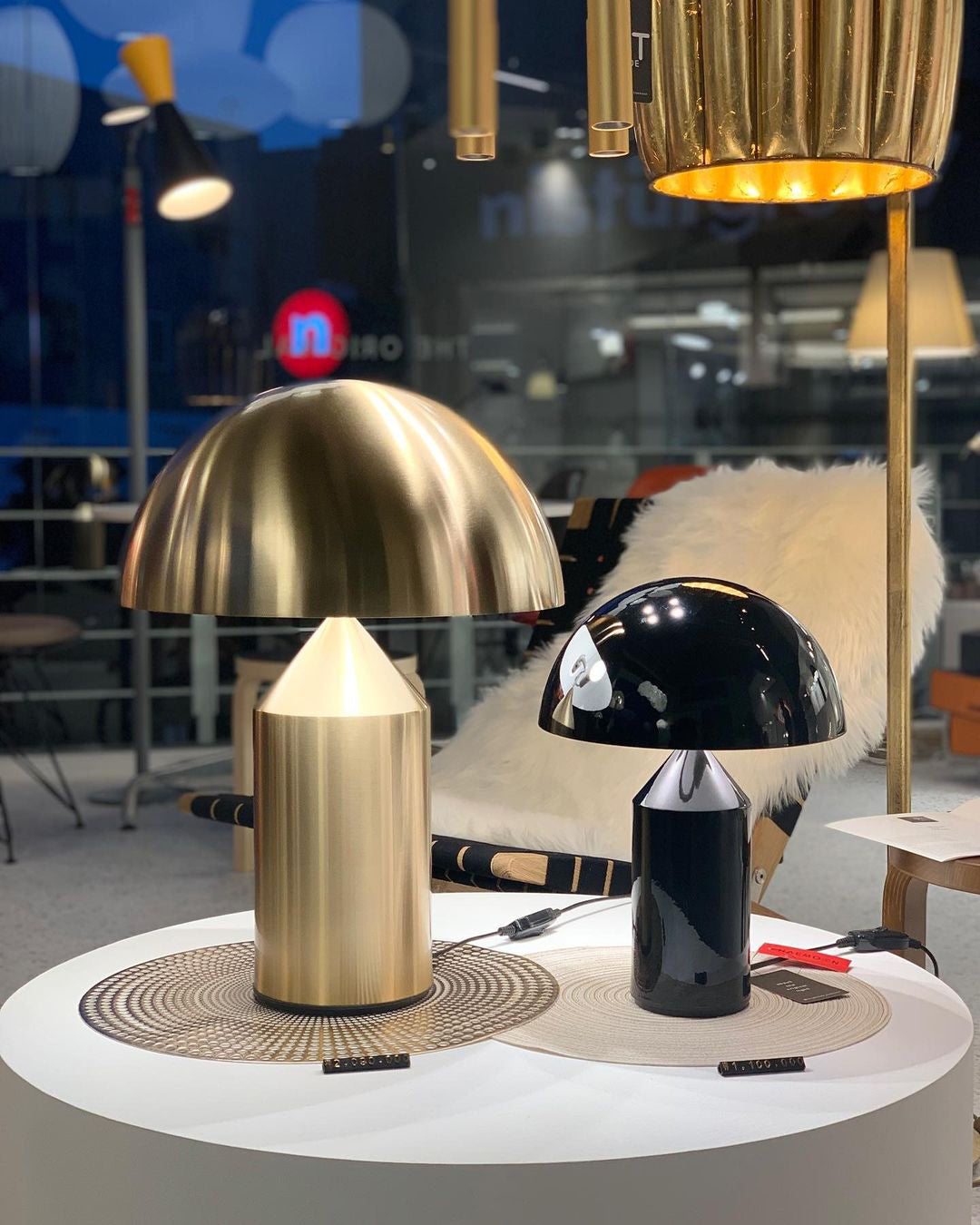 Lampe à poser moderne Sturla en métal Mat noir