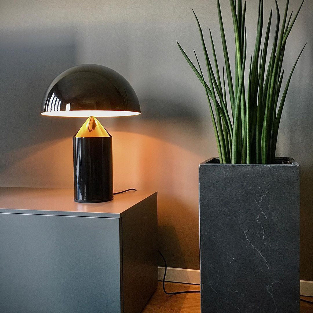Lampe à poser moderne Sturla en métal Mat noir