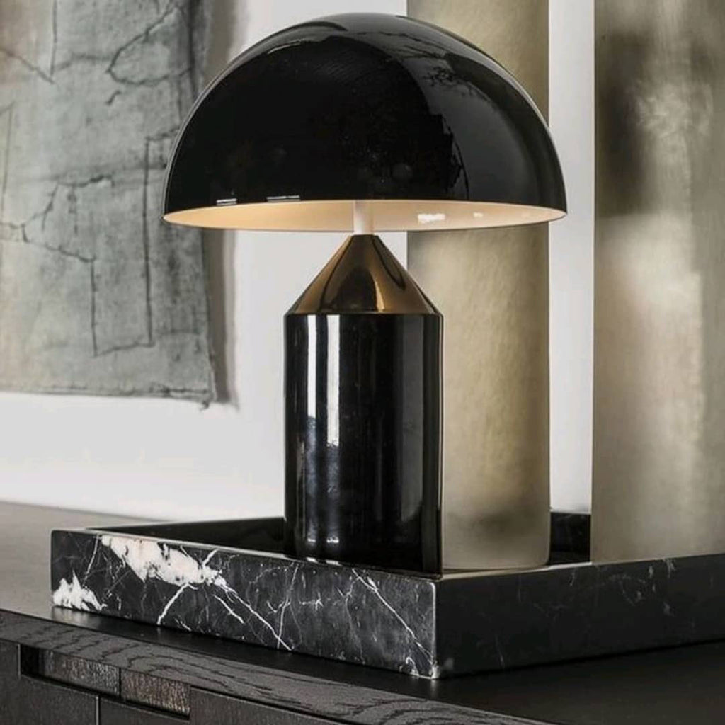 Lampe à poser moderne Sturla en métal Brillant blanc