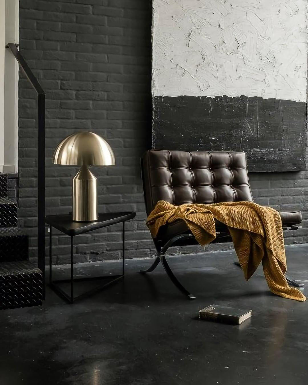 Lampe à poser moderne Sturla en métal Mat noir
