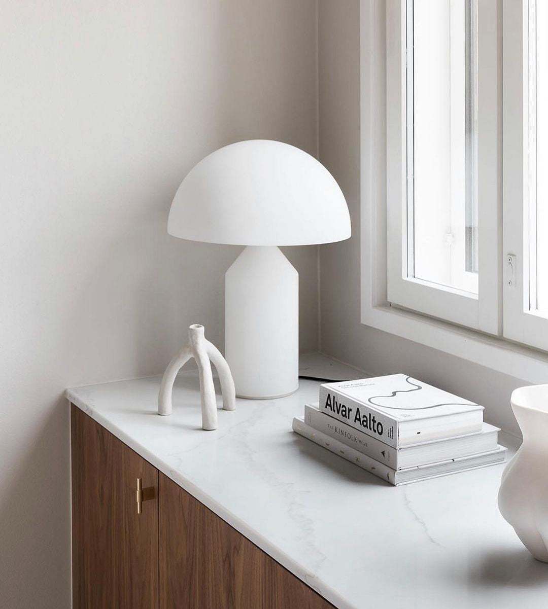 Lampe à poser moderne Sturla en métal Mat blanc