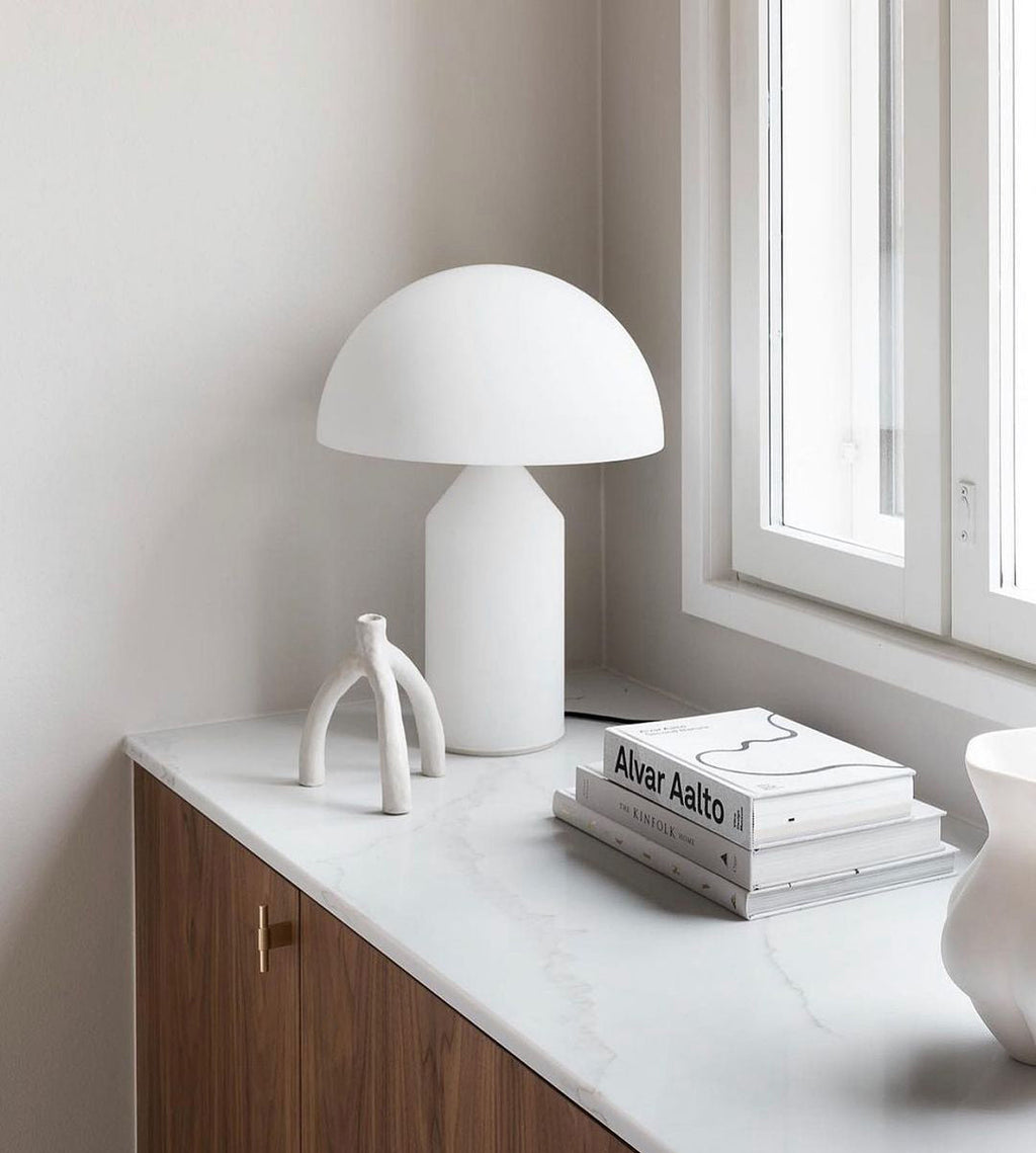 Lampe à poser moderne Sturla en métal Brillant blanc