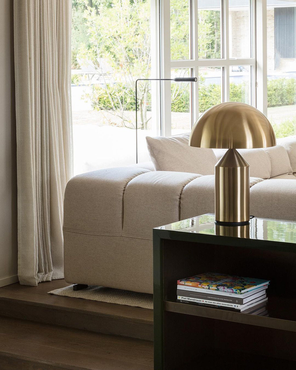 Lampe à poser moderne Sturla en métal Brillant blanc