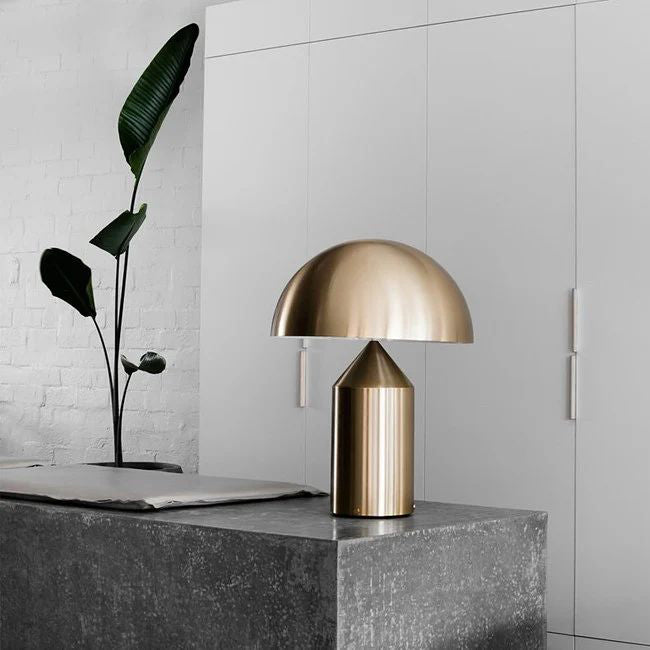 Lampe à poser moderne Sturla en métal Brillant blanc