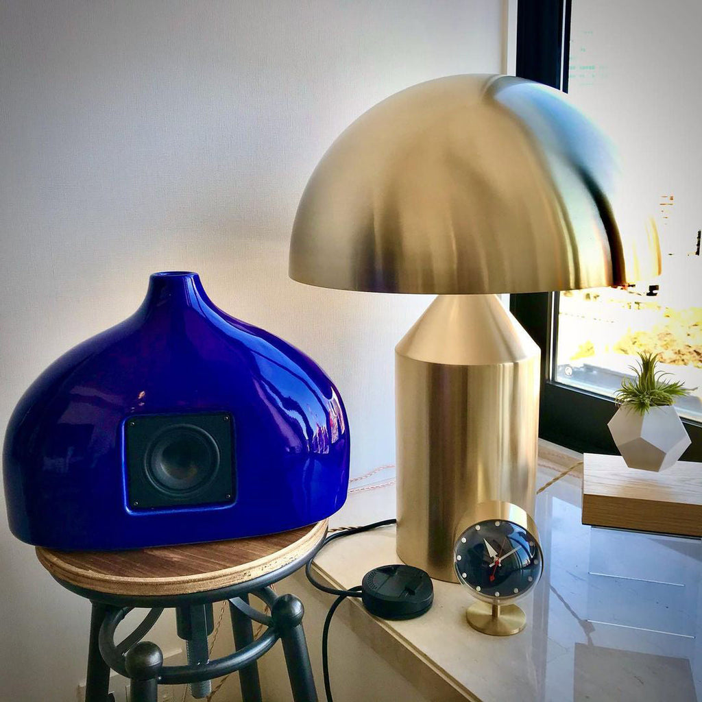 Lampe à poser moderne Sturla en métal Mat noir
