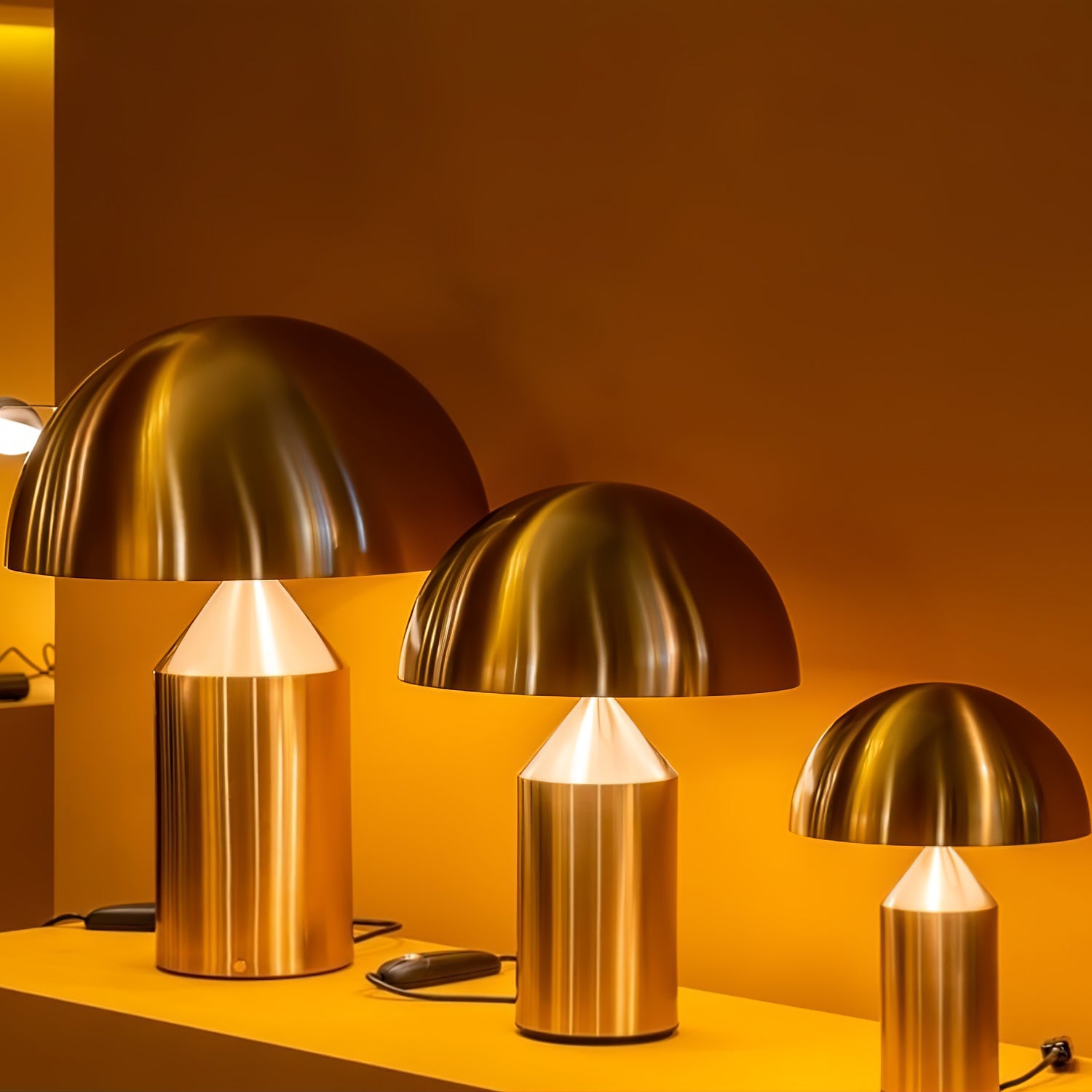 Lampe à poser moderne Sturla en métal Brillant noir