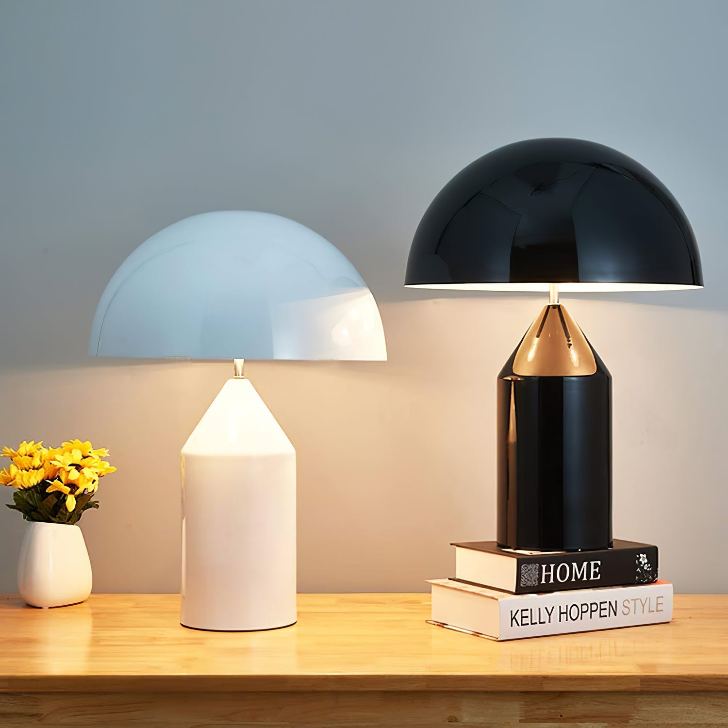 Lampe à poser moderne Sturla en métal Brillant blanc