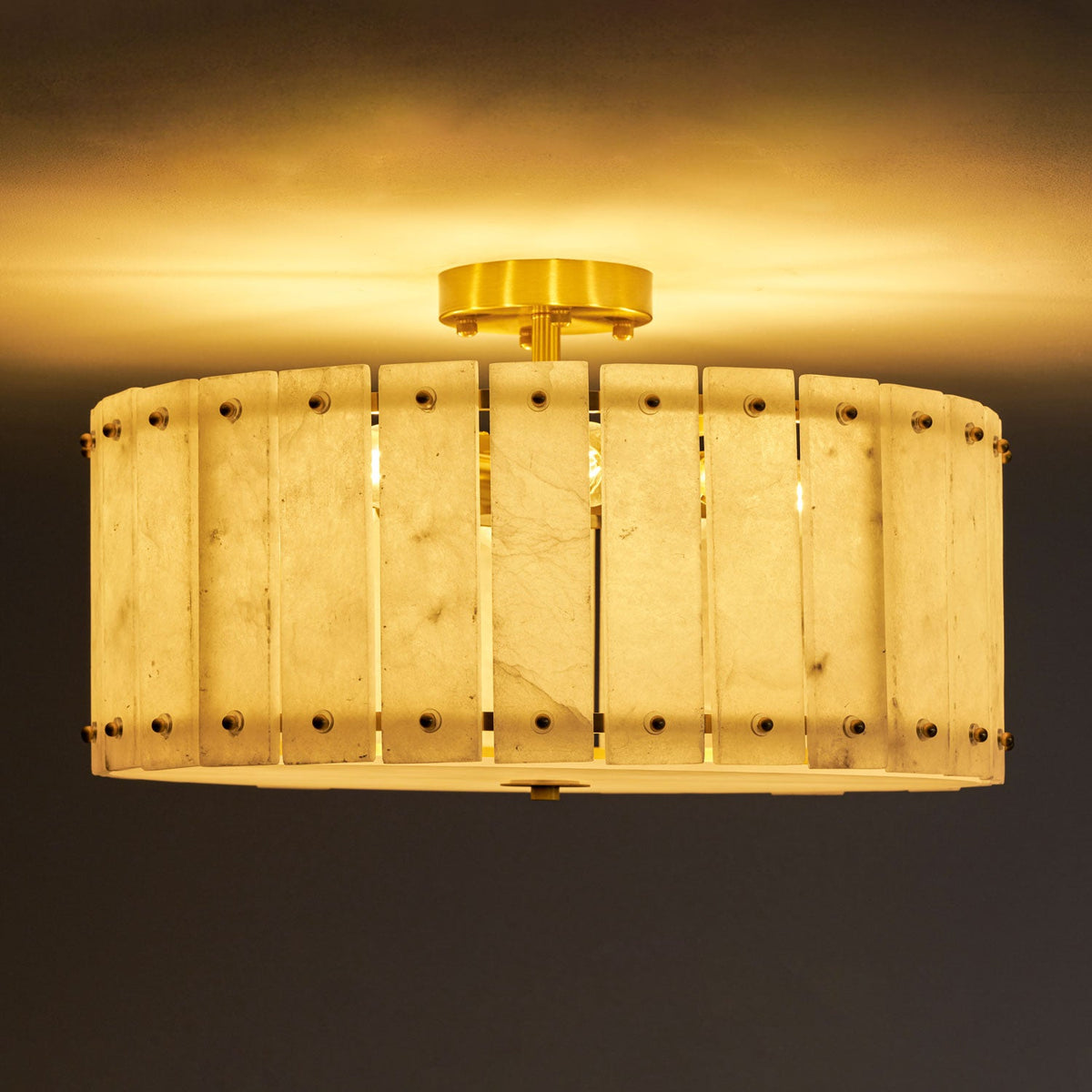 Aurelia Alabaster Ring Ceiling Lamp