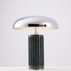 Lampe à poser moderne Wyatt en Marbre Blanc et chrome