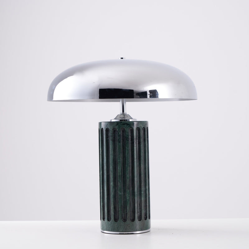 Lampe à poser moderne Wyatt en Marbre Vert et chrome