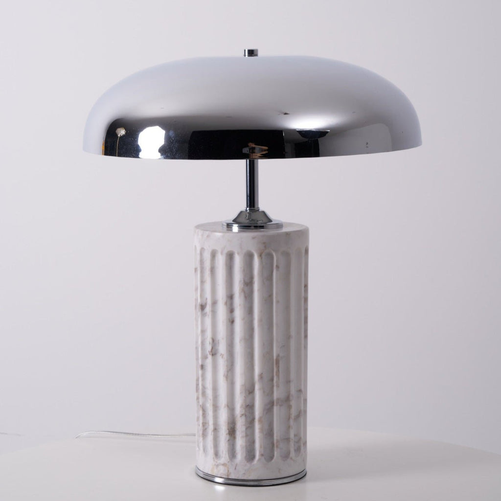 Lampe à poser moderne Wyatt en Marbre Vert et chrome