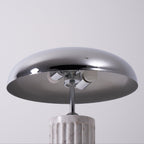 Lampe à poser moderne Wyatt en Marbre Blanc et chrome