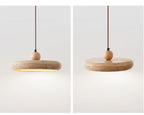 Suspension moderne Esaias en Travertin jaune
