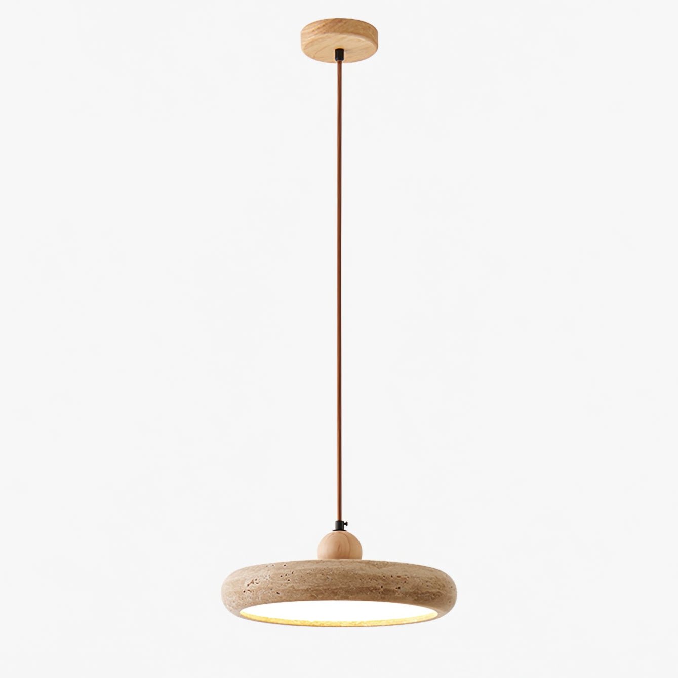 Suspension moderne Esaias en Travertin jaune