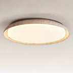 Plafonnier moderne Edmond en Travertin jaune et noyer