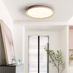 Plafonnier moderne Edmond en Travertin jaune et noyer