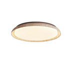 Plafonnier moderne Edmond en Travertin jaune et noyer