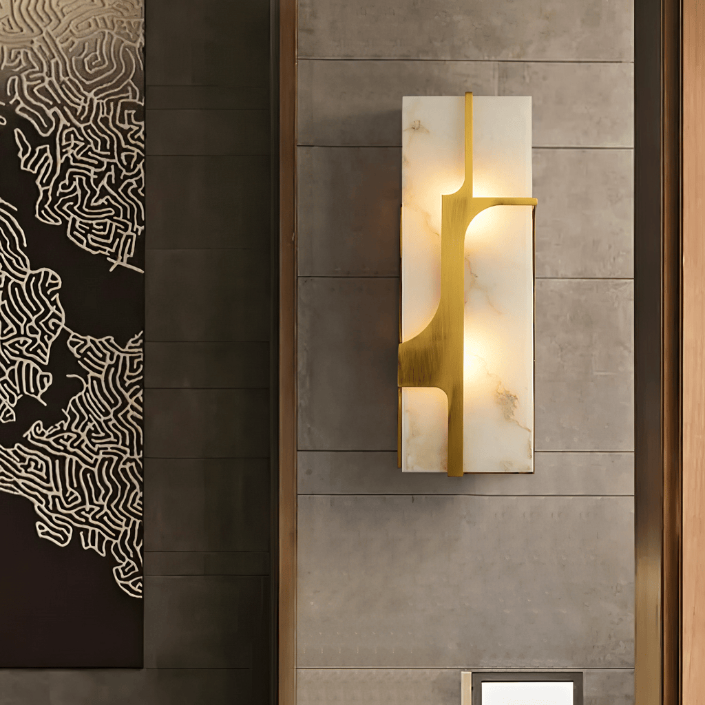 Applique murale moderne Sterling en Albâtre Noir et blanc