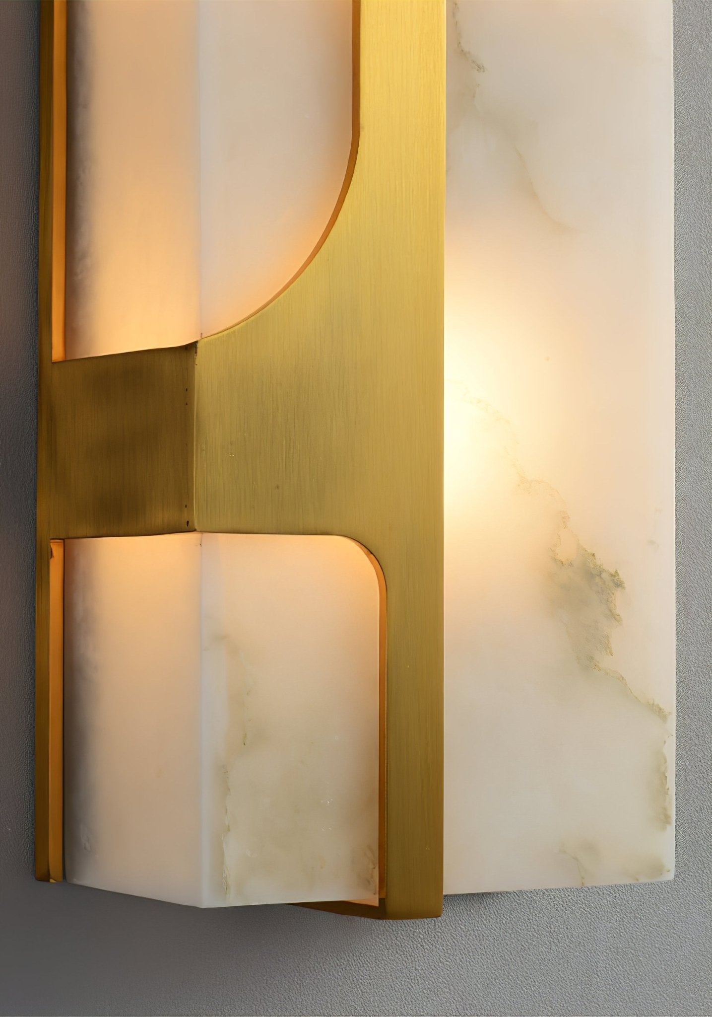 Applique murale moderne Sterling en Albâtre Laiton et blanc