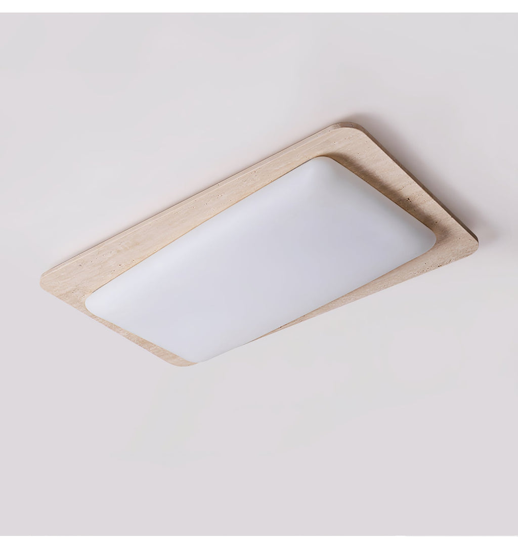 Plafonnier moderne Coe en Travertin jaune et blanc