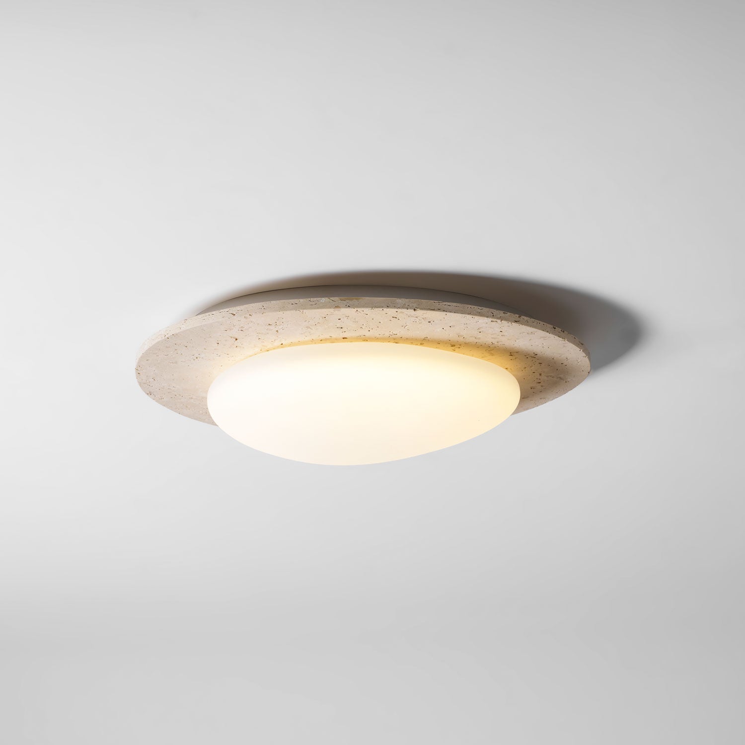 Plafonnier moderne Dak en pierre Travertin jaune et blanc