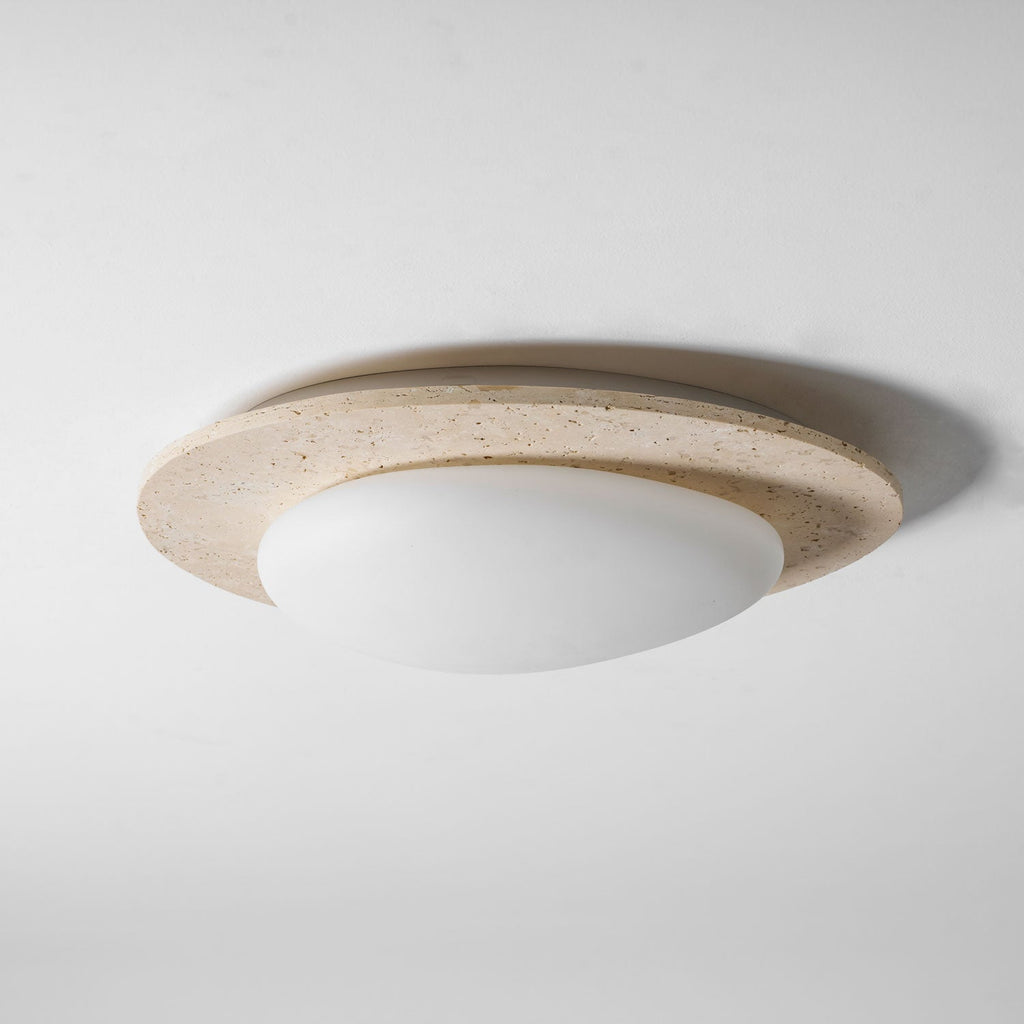 Plafonnier moderne Dak en pierre Travertin jaune et blanc